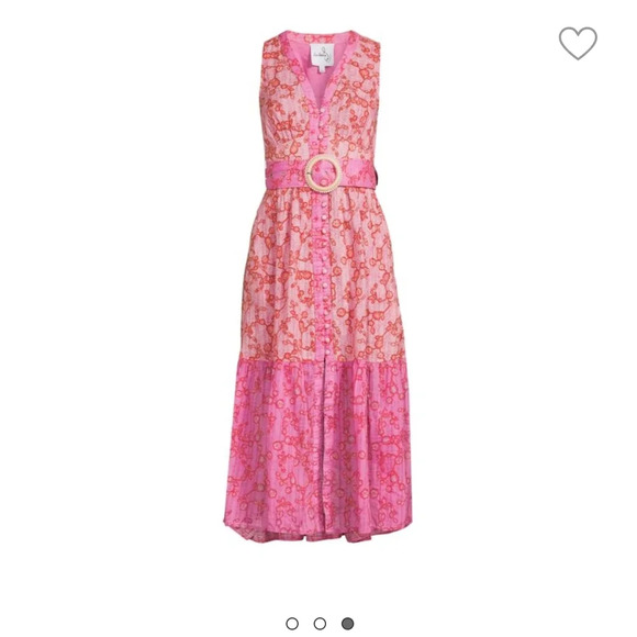 Sam Edelman Selene Floral Belted Midi Dress (34) - Picture 6 of 8